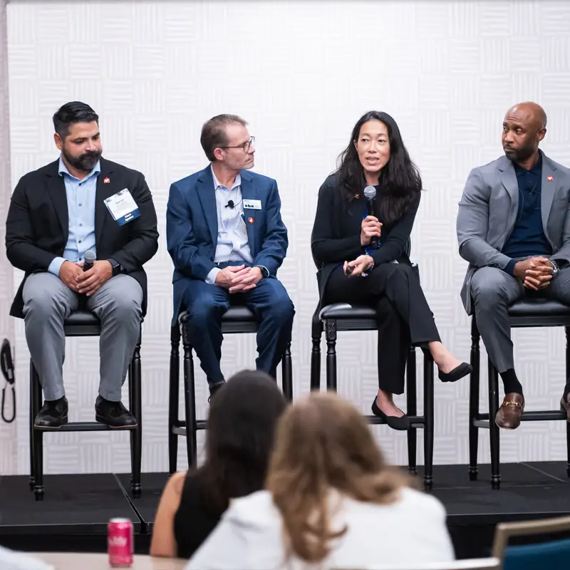 A panel of speakers